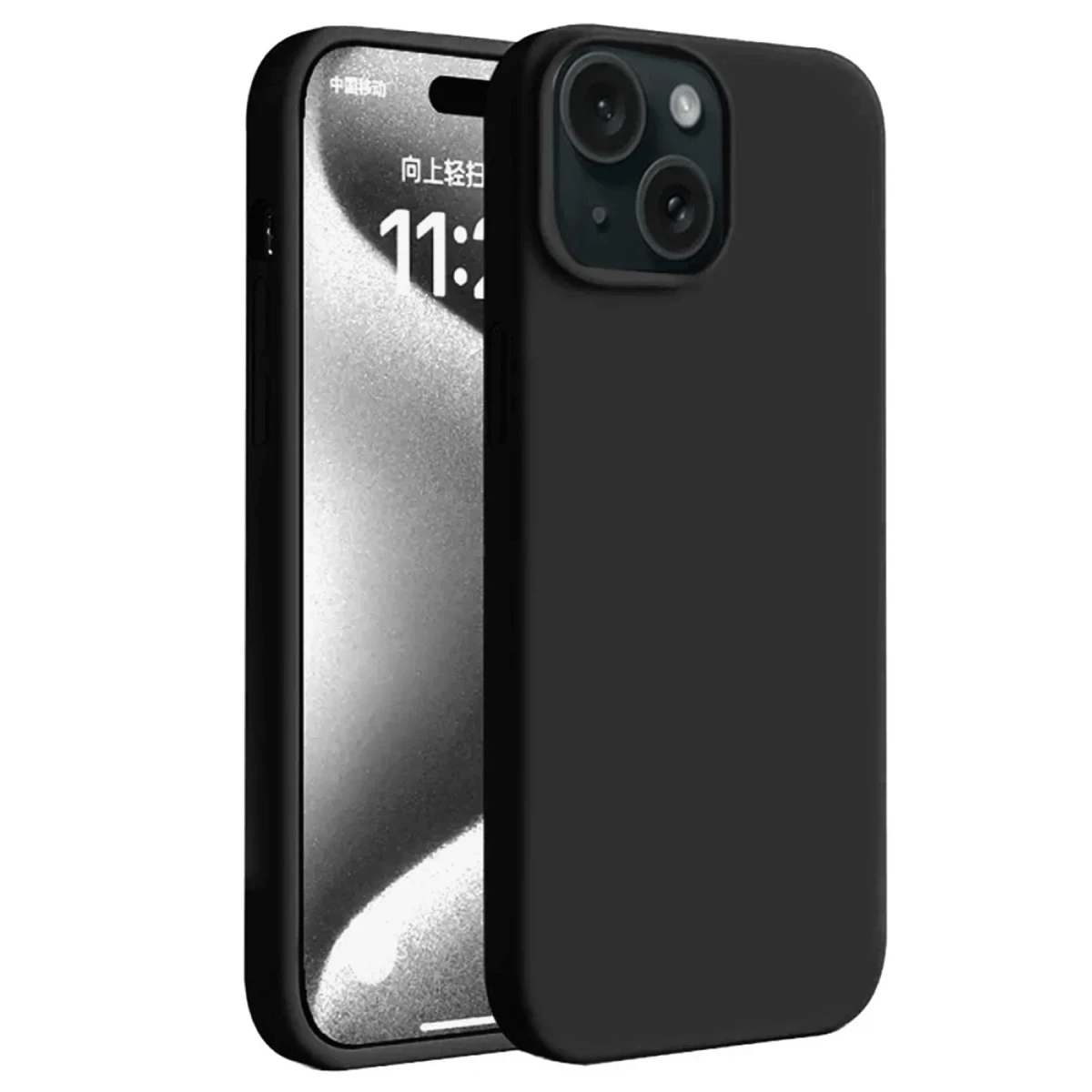 Apple iPhone 15 Kılıf First Silikon - Siyah