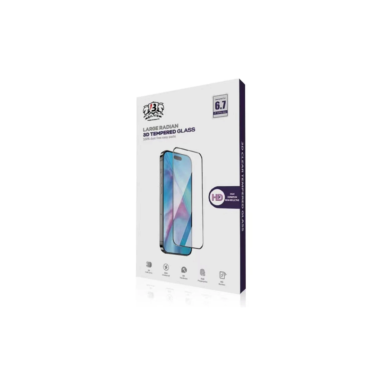 Apple iPhone 16 Pro Bilvis 0.18mm Plus Cam Ekran Koruyucu