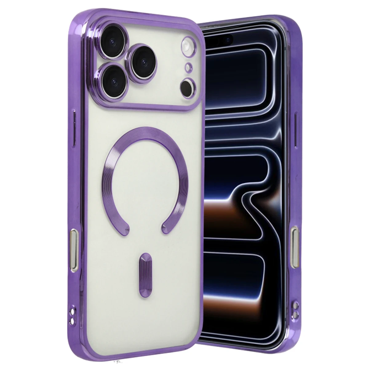 Apple iPhone 17 Pro Max Kross Magneticsafe Kapak - Mor