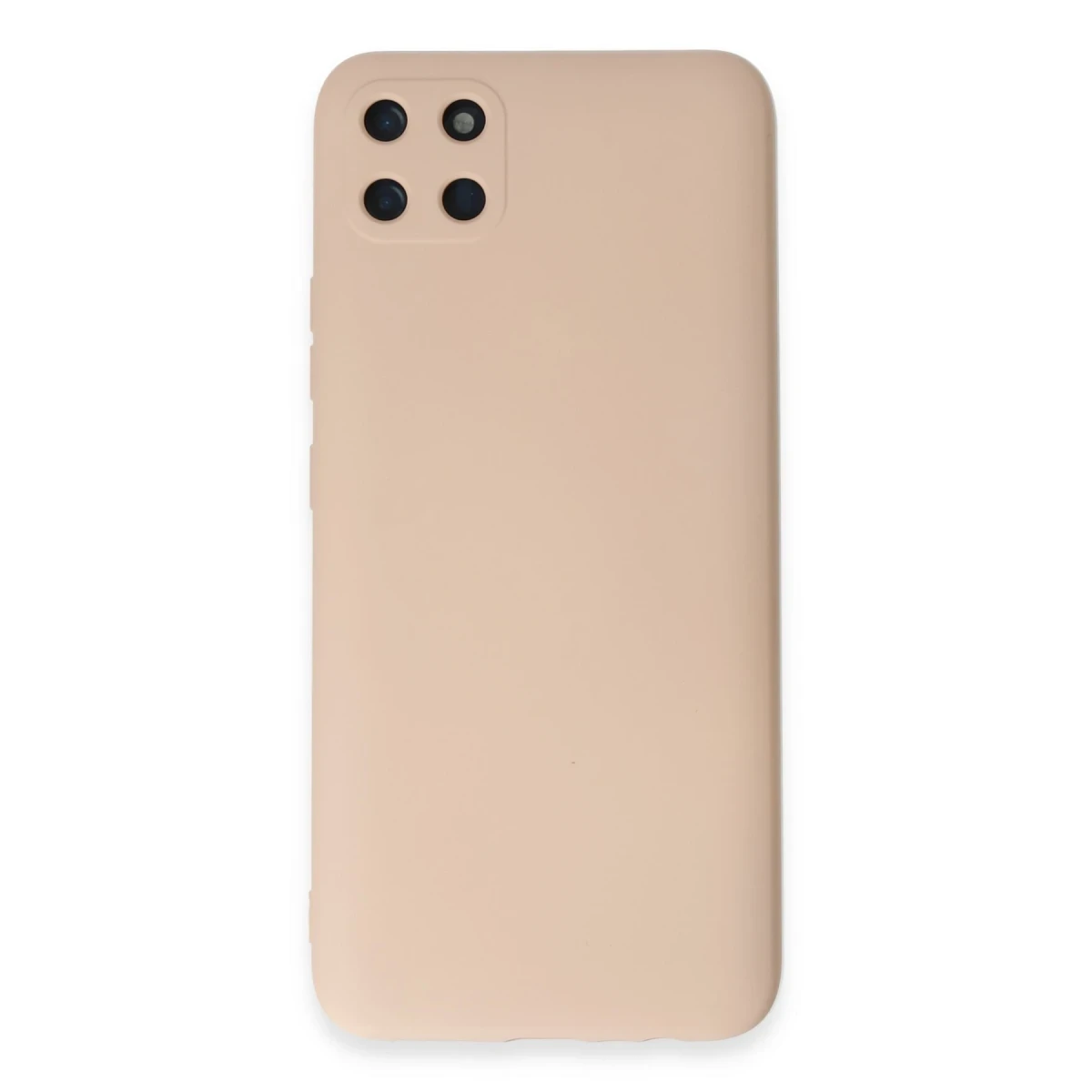 Realme C11 Kılıf Nano içi Kadife Silikon - Pudra
