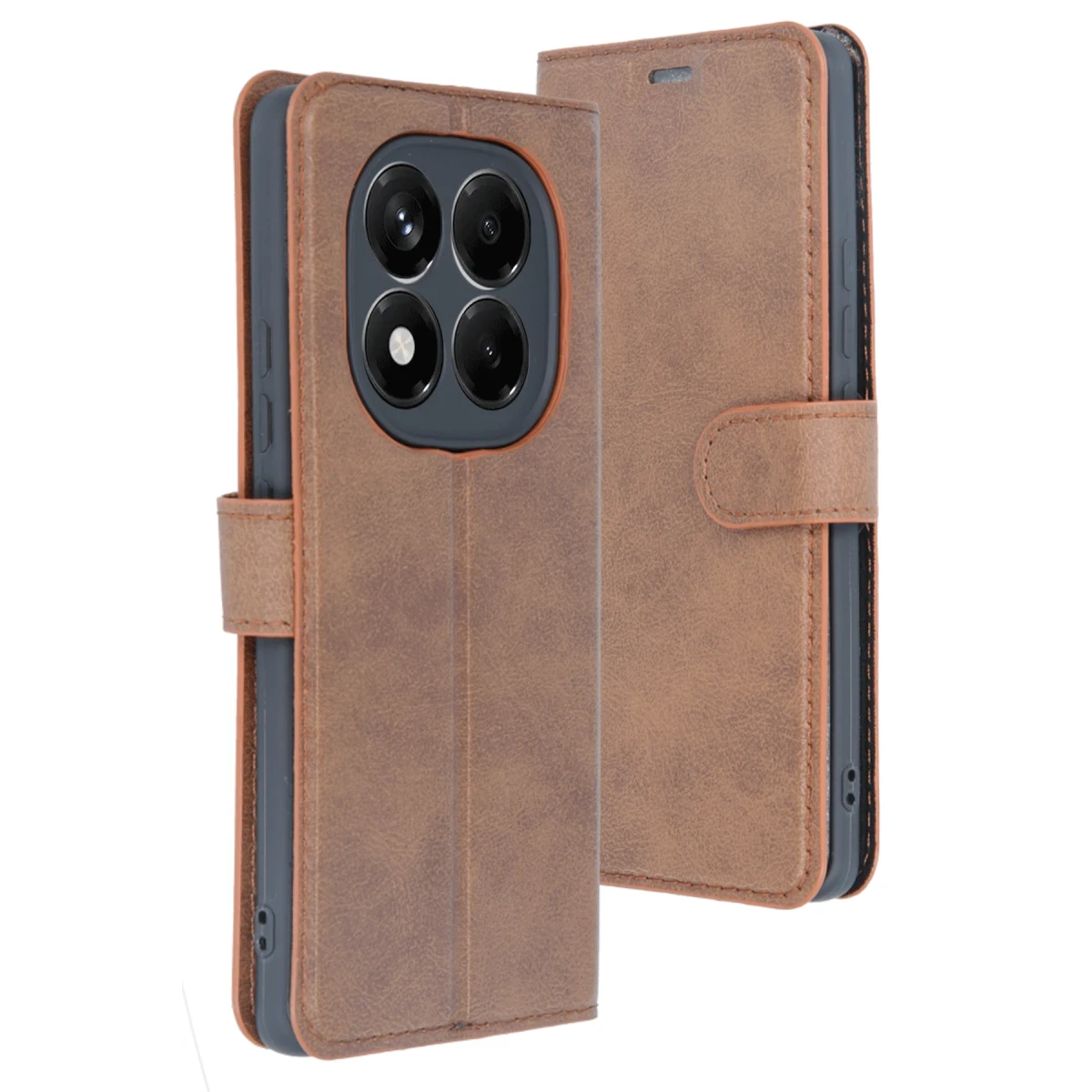 Xiaomi Redmi Note 14 4G Kılıf Trend S Plus Kapaklı Kılıf - Taba