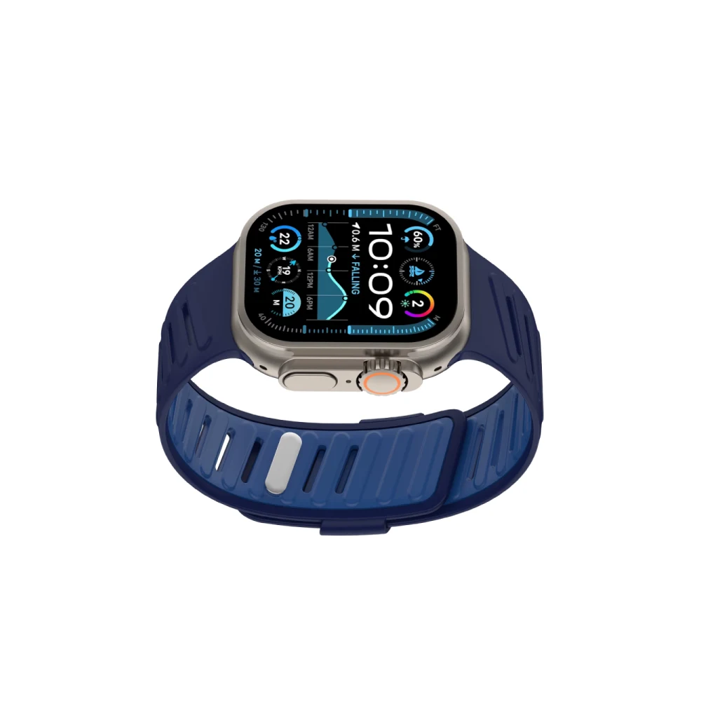 Apple Watch Ultra 49mm Twin Silikon Kordon - Lacivert