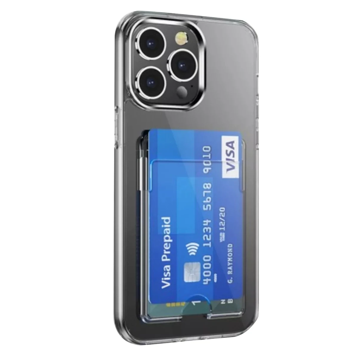 Apple iPhone 13 Pro Kılıf Kart Şeffaf Silikon - Şeffaf