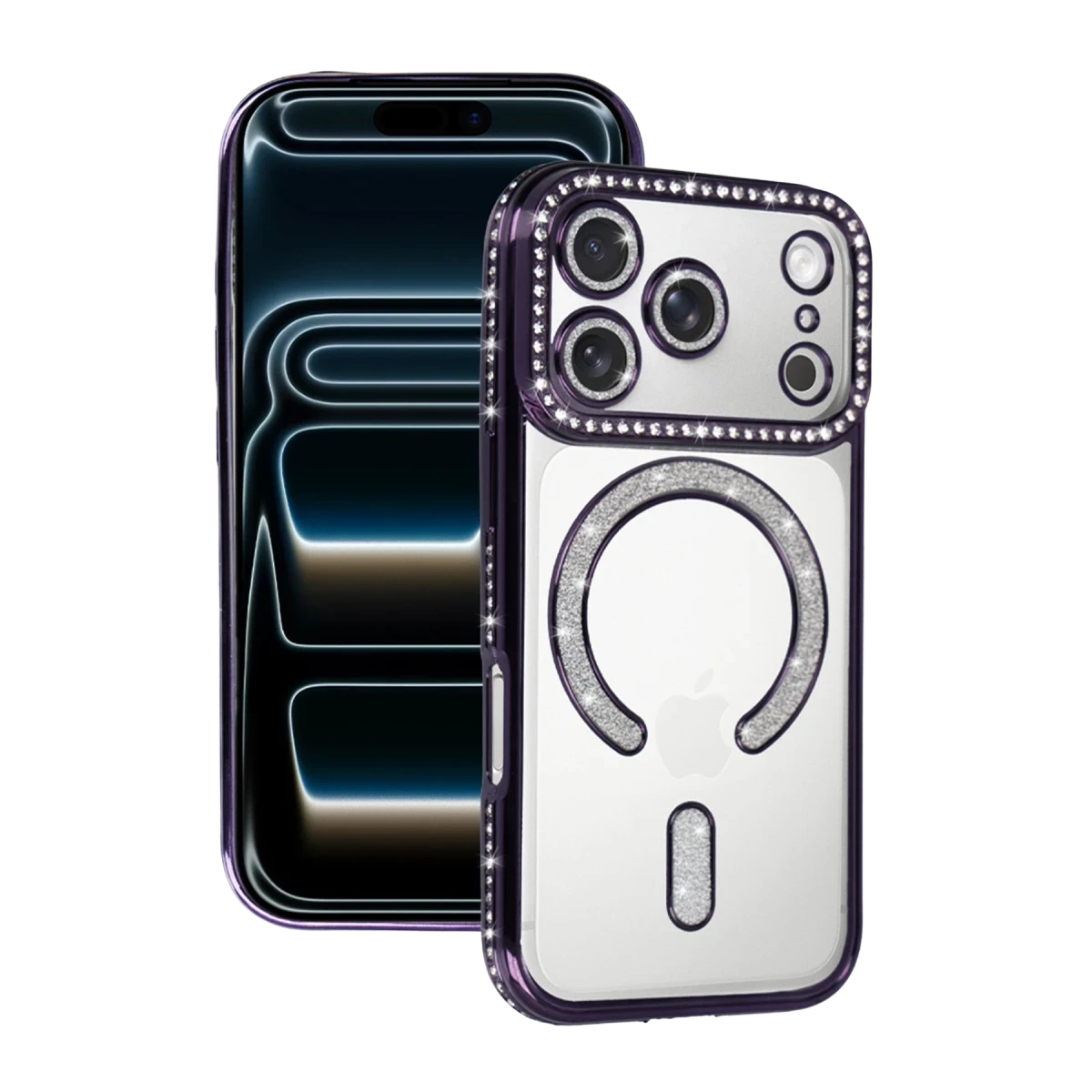 Apple iPhone 17 Pro Max Joke Simli Magneticsafe Kılıf - Derin Mor