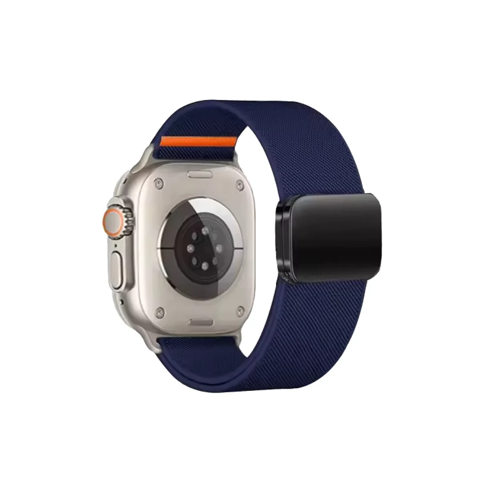 Apple Watch Ultra 49mm Nylon Manyetik Kordon - Lacivert