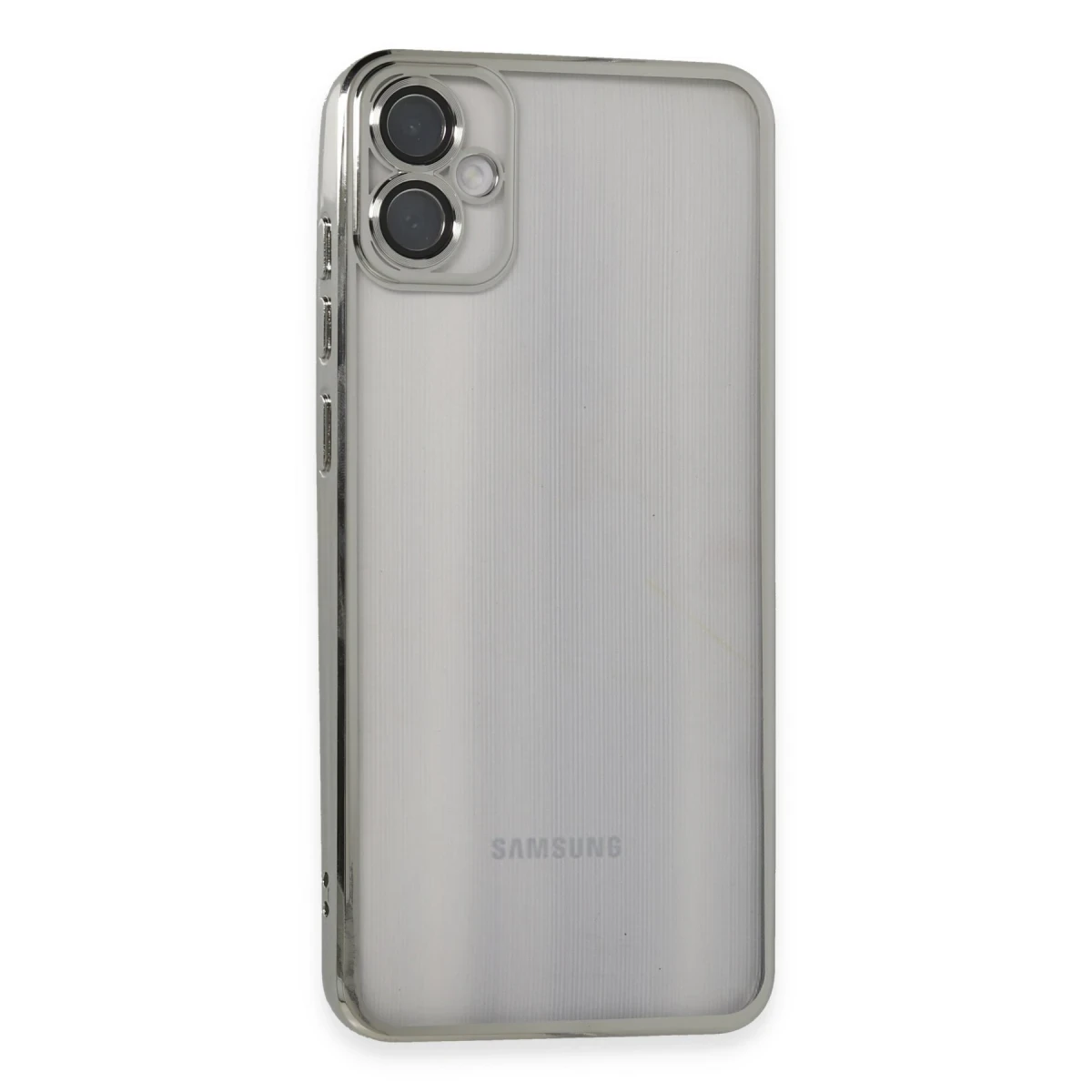 Samsung Galaxy A05 Kılıf Razer Lensli Silikon - Gümüş
