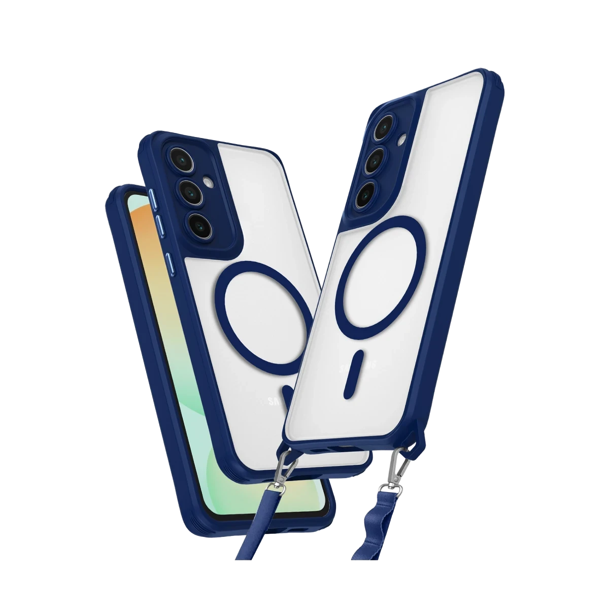 Samsung Galaxy S25 Plus Kılıf Enka Magsafe Silikon Kılıf - Lacivert