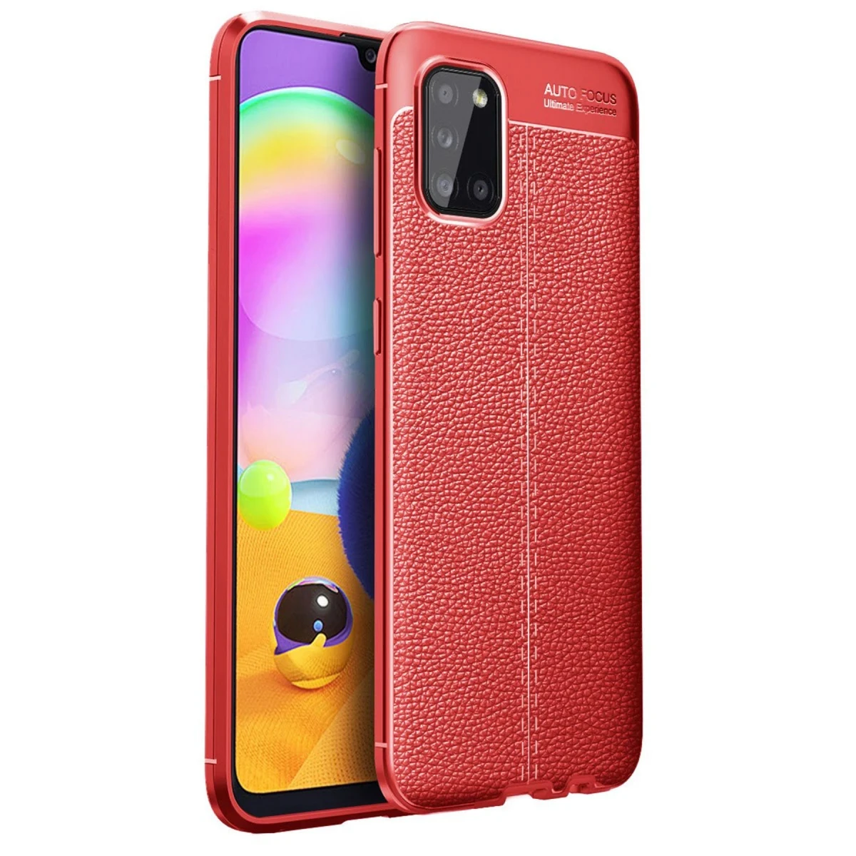 Samsung Galaxy A31 Kılıf Auto Focus Kapak - Kırmızı