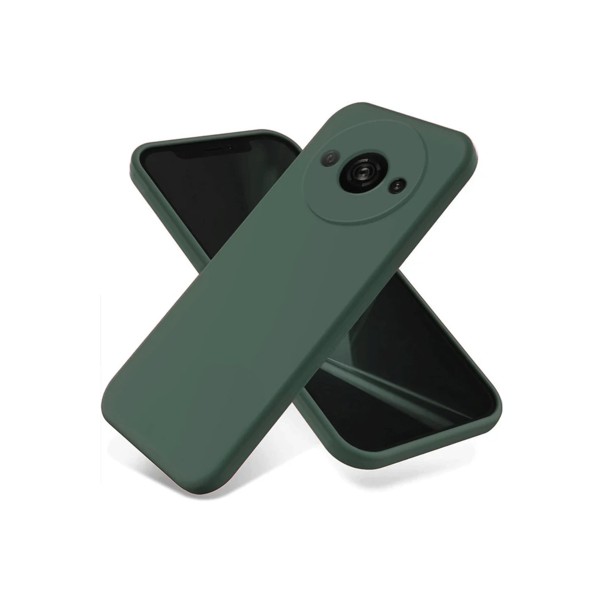 Xiaomi Redmi A3 4G Kılıf First Silikon - Koyu Yeşil