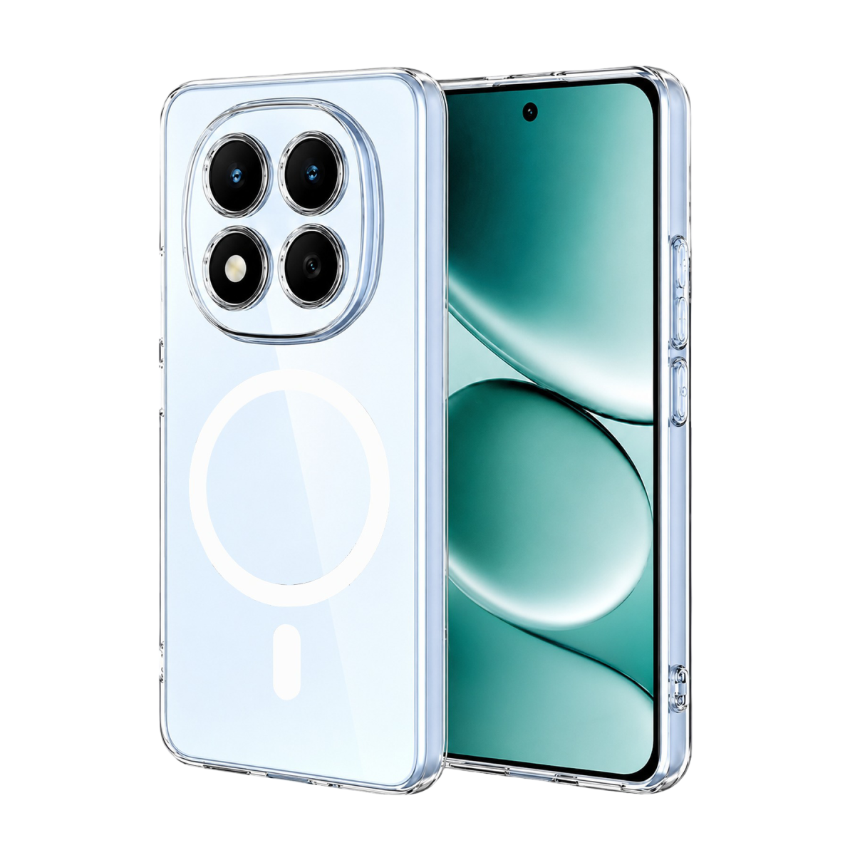 Xiaomi Redmi Note 15 Pro Plus 5G Combo Sert Şeffaf Magsafe Kapak - Şeffaf