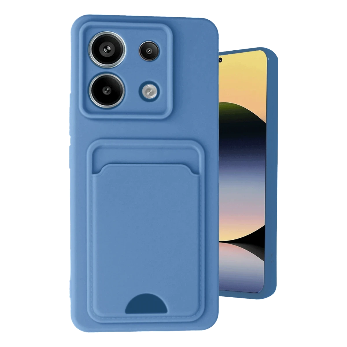 Xiaomi Redmi Note 13 Pro 5G Kılıf Kelvin Kartvizitli Silikon - Mavi
