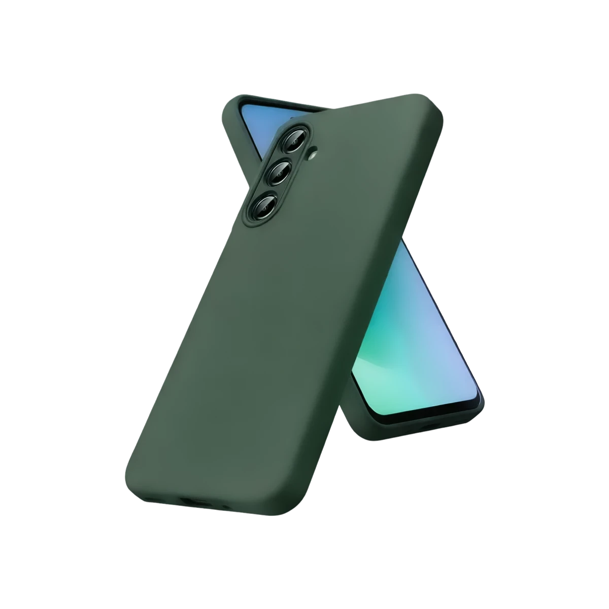 Samsung Galaxy S26 Nano içi Kadife Silikon - Koyu Yeşil