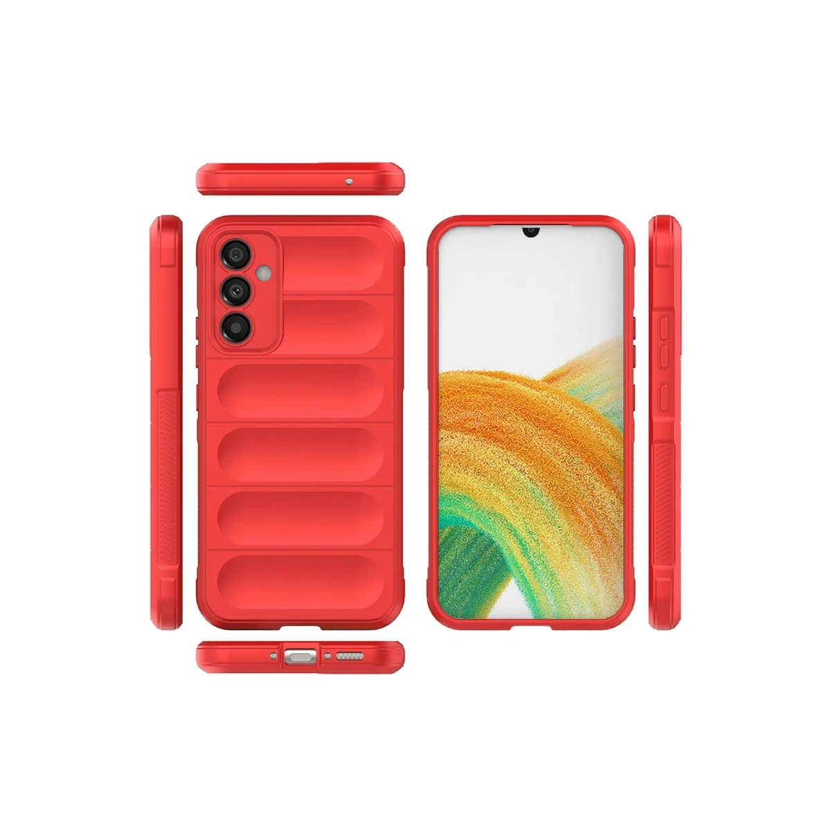 Samsung Galaxy M34 5G Kılıf Optimum Silikon - Kırmızı