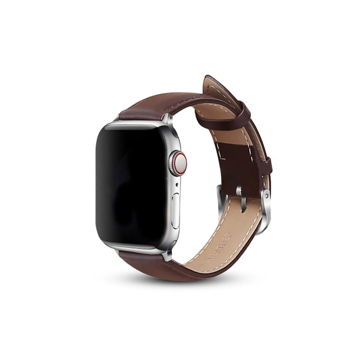 Apple Watch 42mm NL26 Deri Kordon - Kahverengi