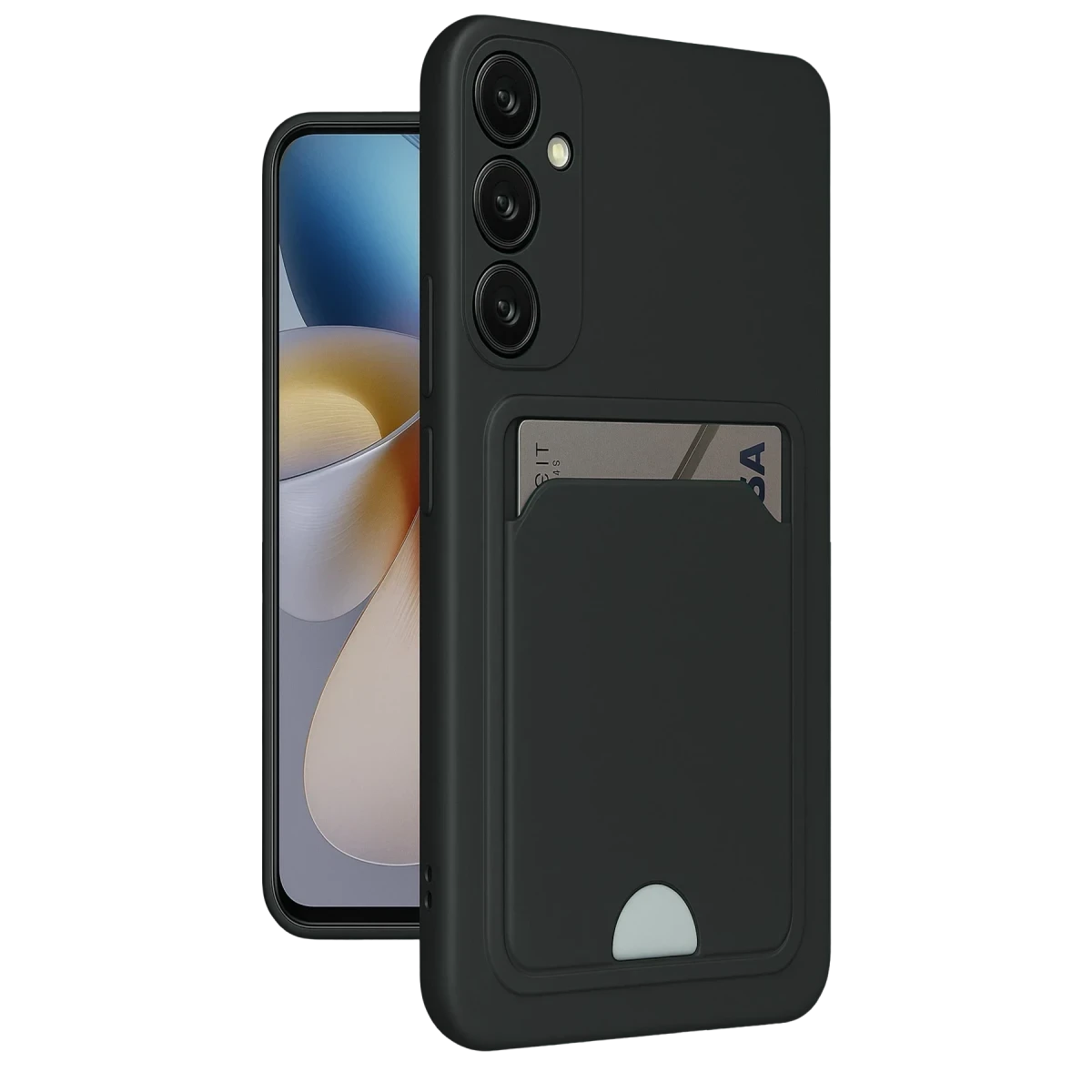 Samsung Galaxy M15 Kelvin Kartvizitli Silikon - Siyah