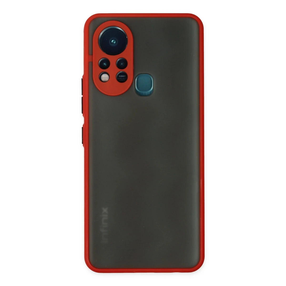 İnfinix Hot 11s Kılıf Montreal Silikon Kapak - Kırmızı