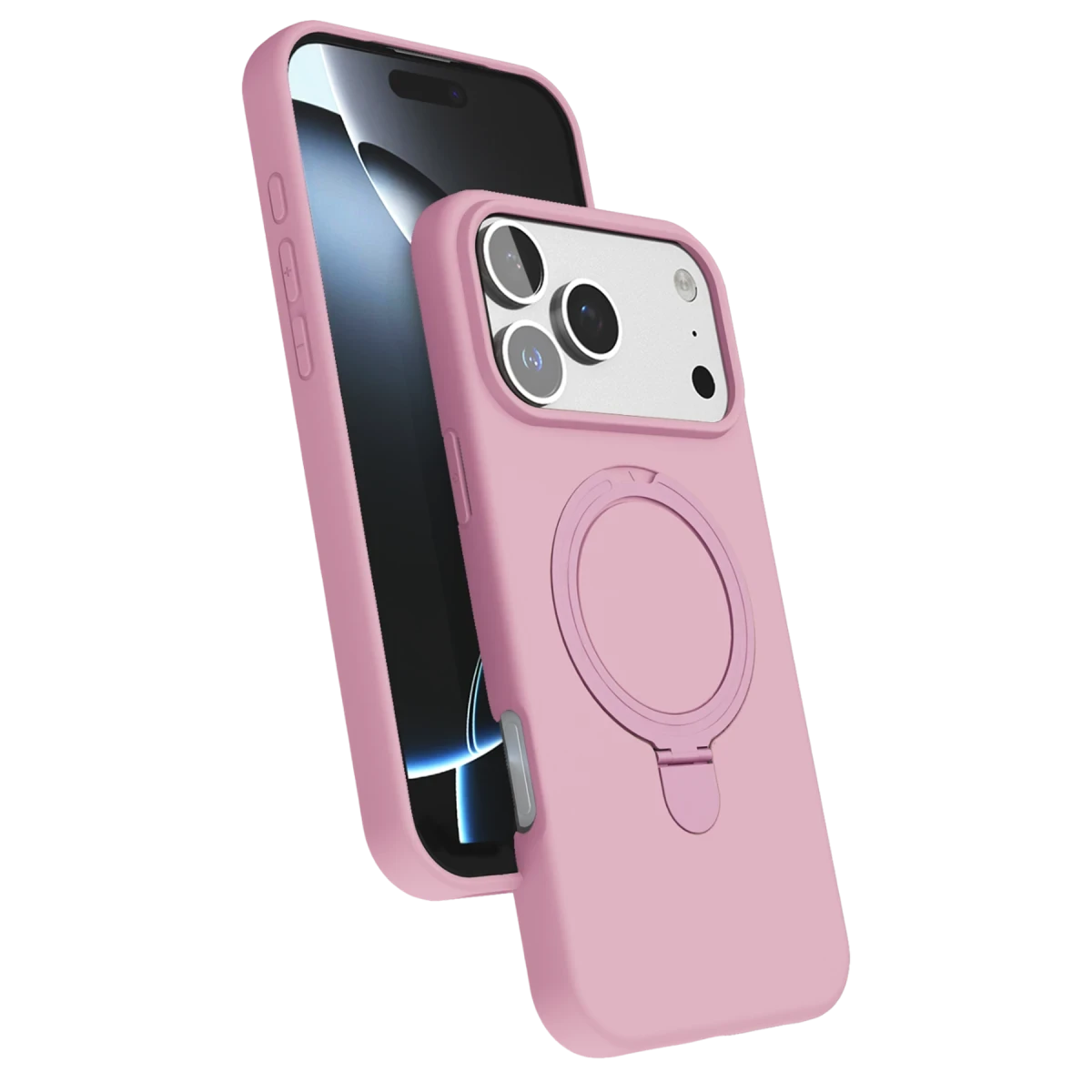 Apple iPhone 17 Pro Regal Magsafe Standlı Kapak - Açık Pembe