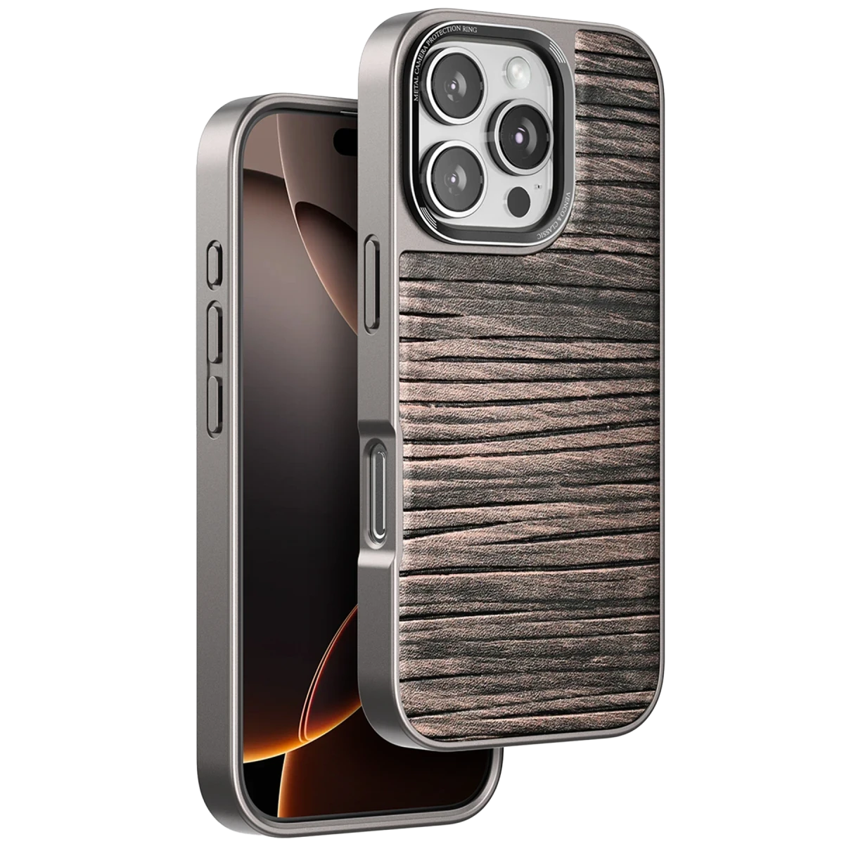 Venco Apple iPhone 16 Pro Wave Kapak - Kahverengi