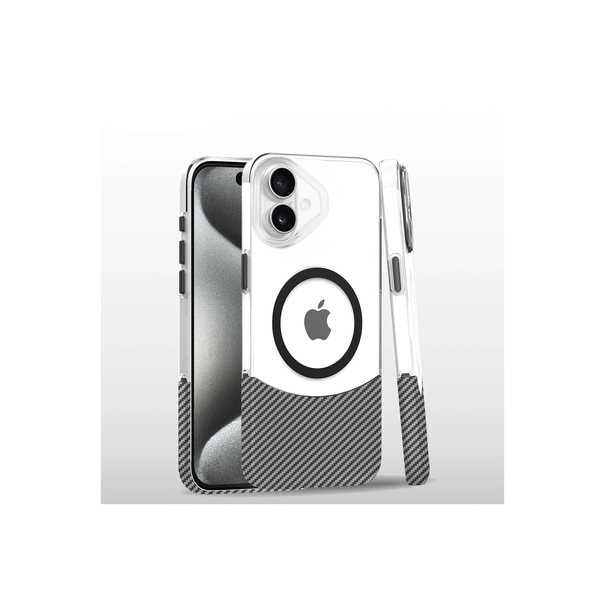 Joko Apple iPhone 16 Plus Carbon Puzzle Magsafe Kapak - Beyaz