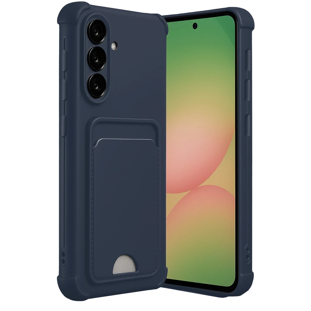 Samsung Galaxy A56 Kılıf Kelvin Kartvizitli Silikon - Lacivert