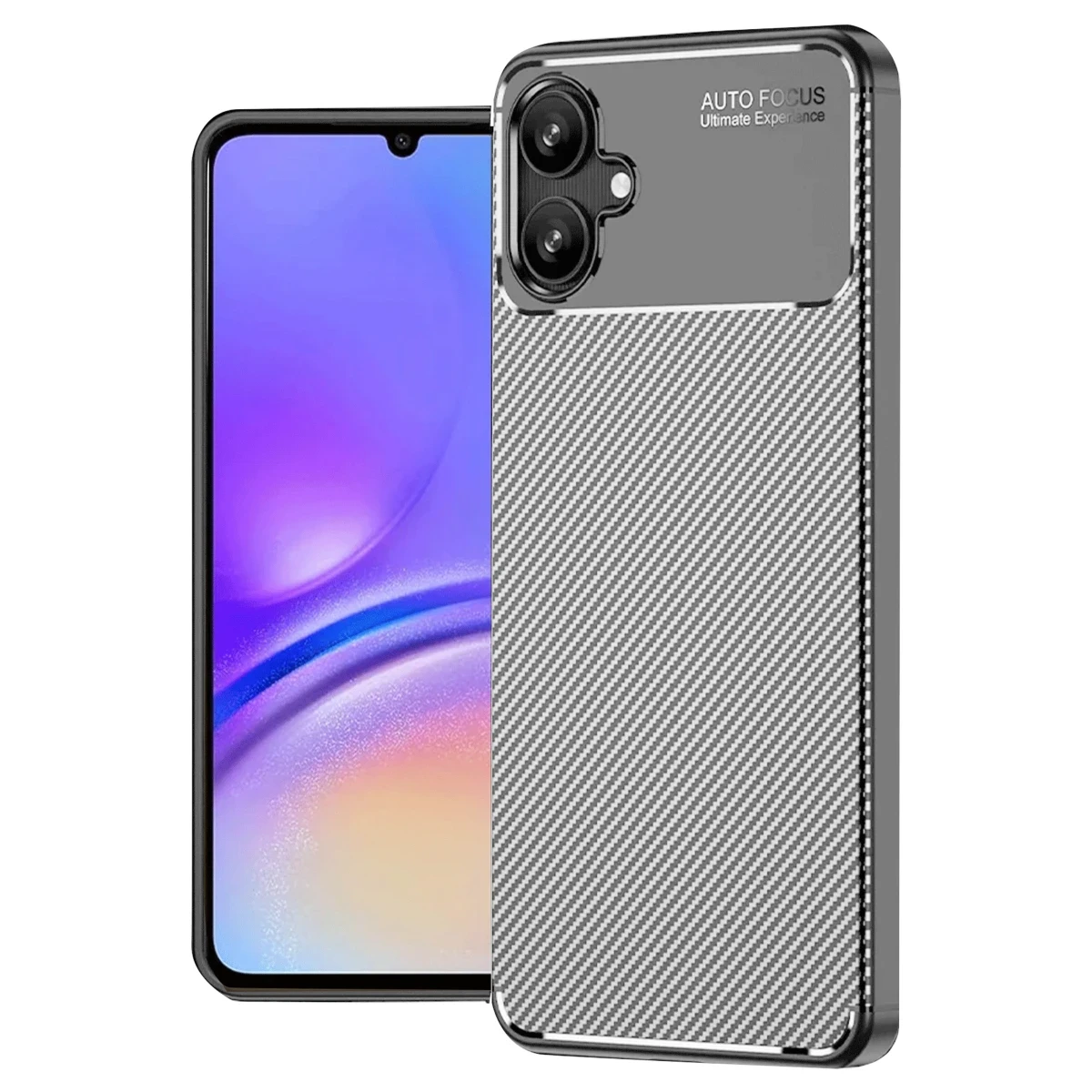 Samsung Galaxy A06 Kılıf Auto Focus Karbon Kapak - Gri