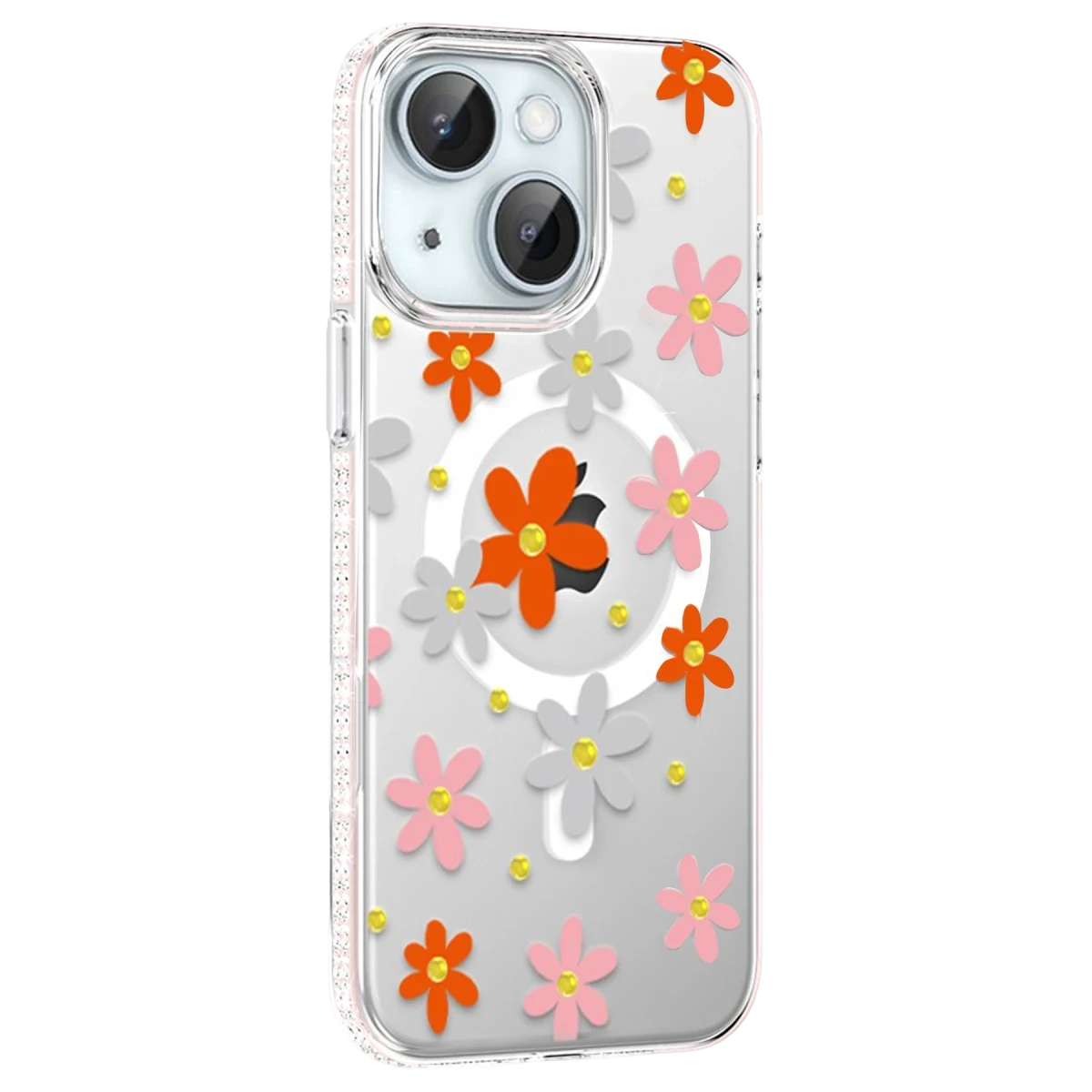 Joko Apple iPhone 14 Floral Magsafe Kapak - Turuncu