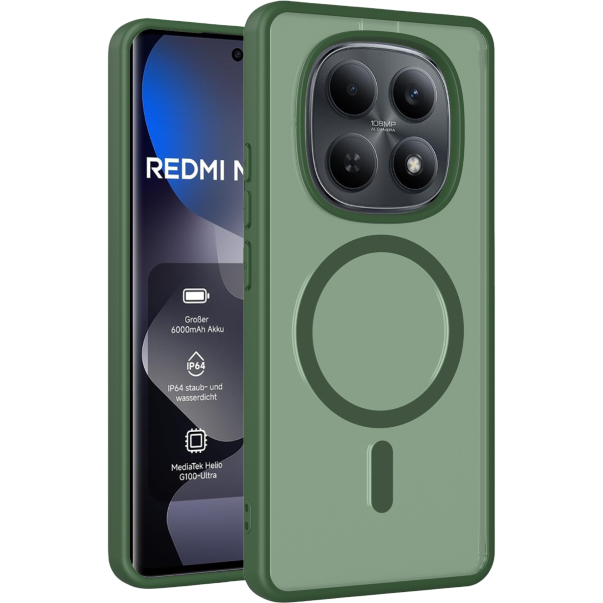 Joko Xiaomi Redmi Note 15 Pro Plus 5G Jota Magsafe Kapak - Koyu Yeşil
