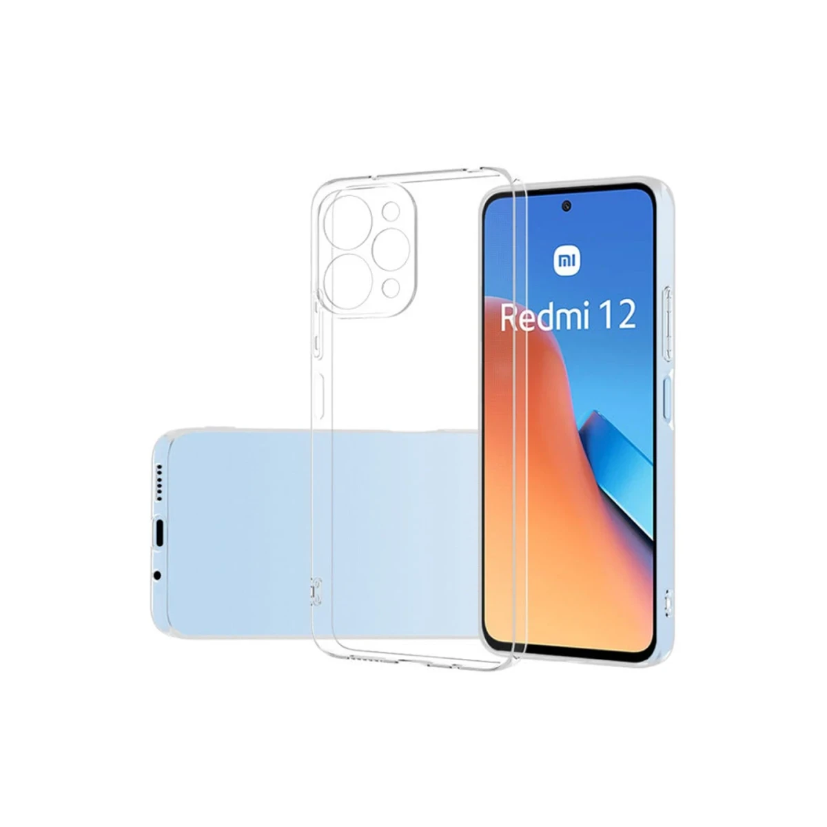 Xiaomi Redmi 12 Kılıf Lüx Şeffaf Silikon