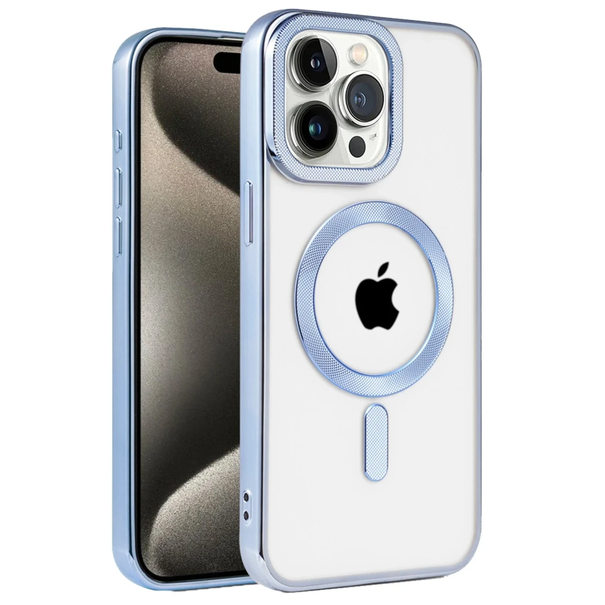 Apple iPhone 14 Pro Max Kılıf Kronos Magsafe Kapak - Sierra Blue