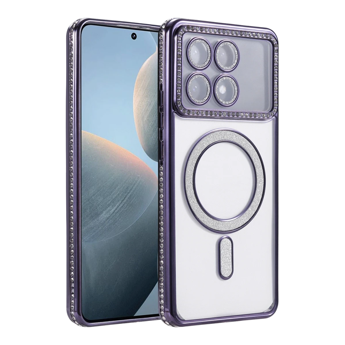 Xiaomi Poco X6 Pro Joke Simli Magneticsafe Kılıf - Derin Mor