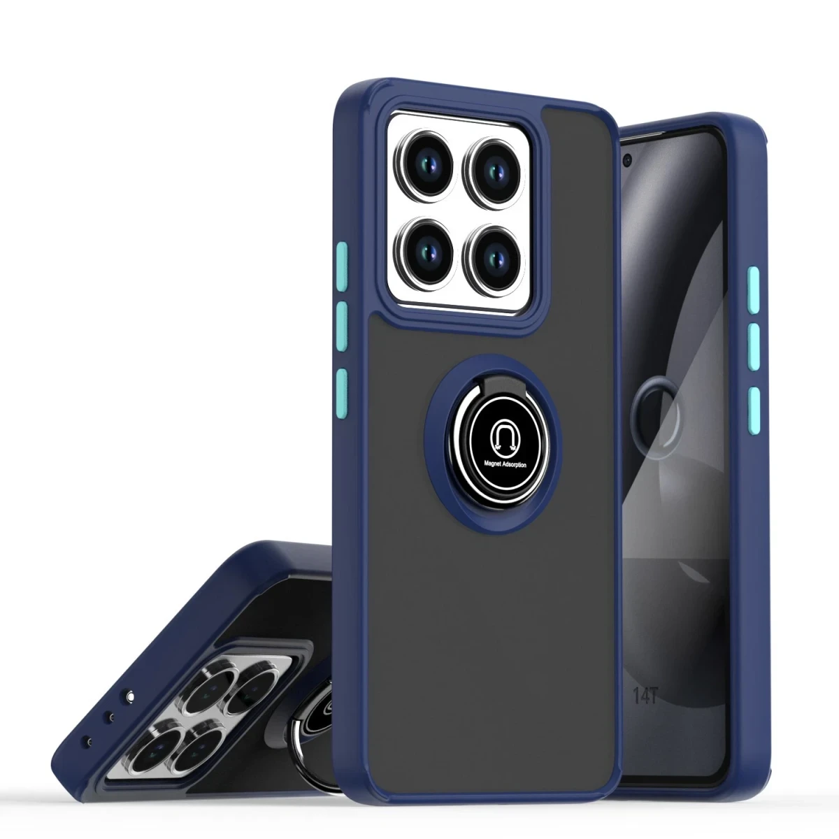 Xiaomi Mi 15 Kılıf Montreal Yüzüklü Silikon Kapak - Lacivert