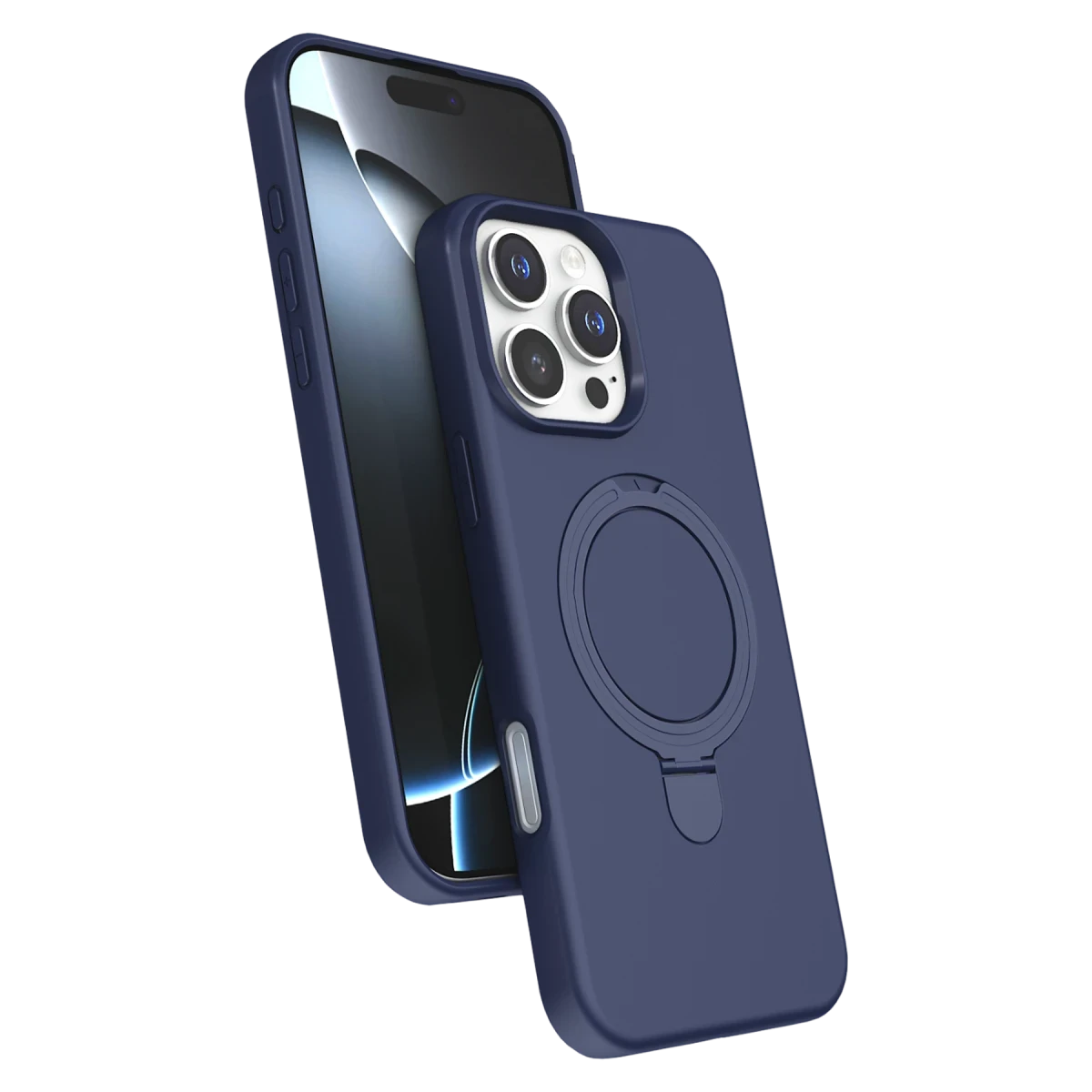 Apple iPhone 16 Pro Regal Magsafe Standlı Kapak - Lacivert