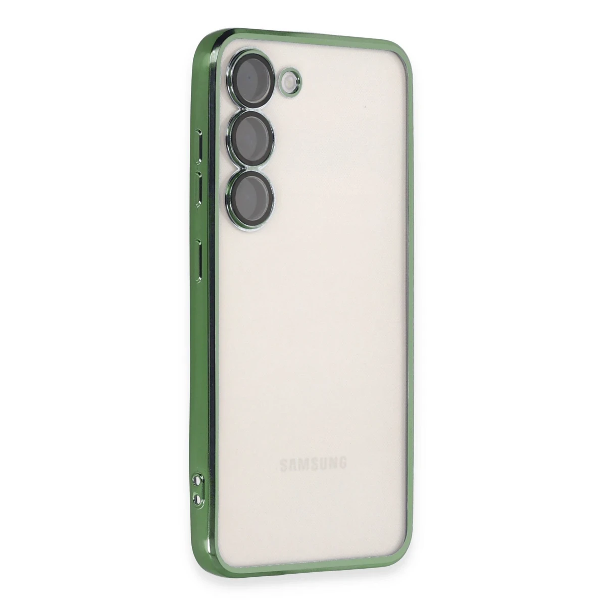 Samsung Galaxy S24 Kılıf Razer Lensli Silikon - Yeşil