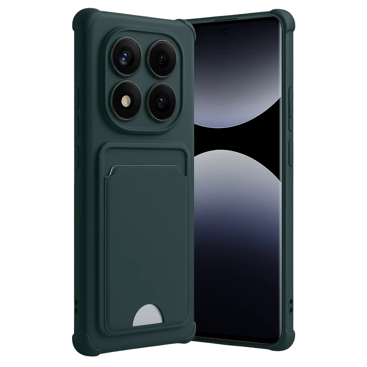 Xiaomi Redmi Note 14 Pro Plus Kelvin Kartvizitli Silikon - Koyu Yeşil