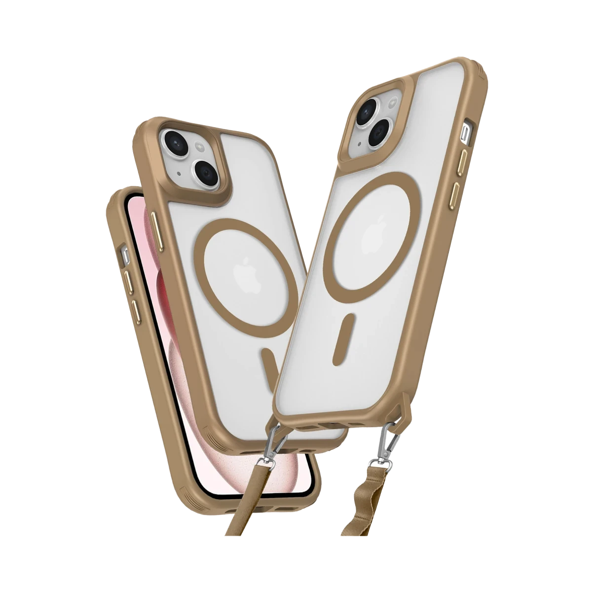 Apple iPhone 15 Plus Kılıf Enka Magsafe Silikon Kılıf - Desert