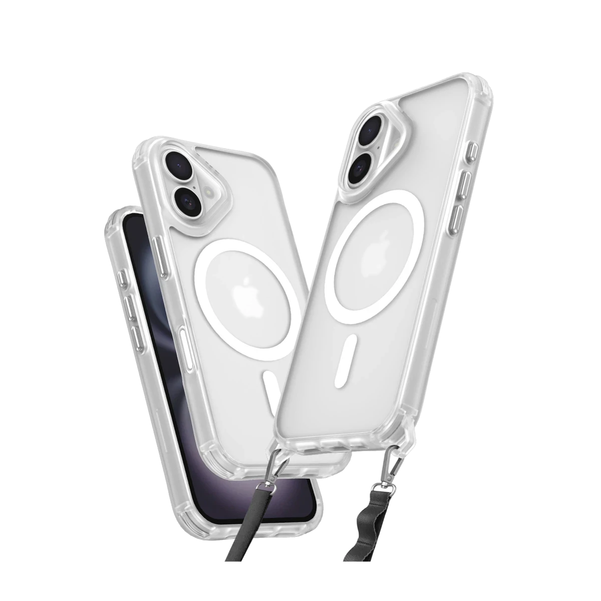 Apple iPhone 16 Plus Kılıf Enka Magsafe Silikon Kılıf - Şeffaf