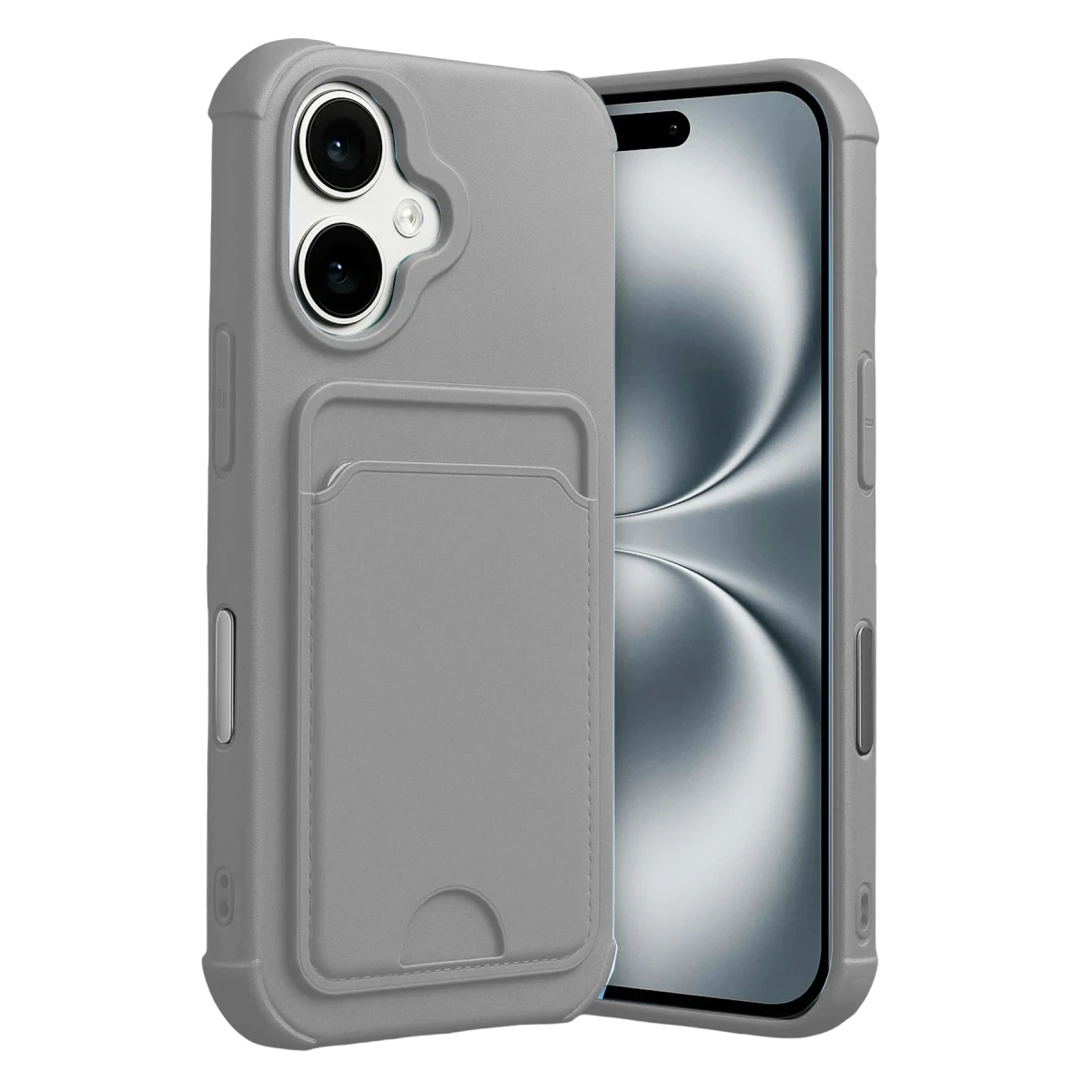 Apple iPhone 17 Kelvin Kartvizitli Silikon - Gri