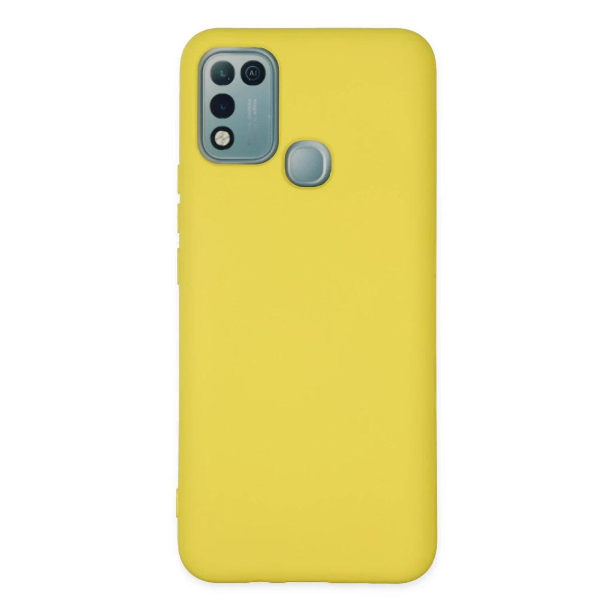 İnfinix Hot 10 Play Kılıf Nano içi Kadife Silikon - Sarı