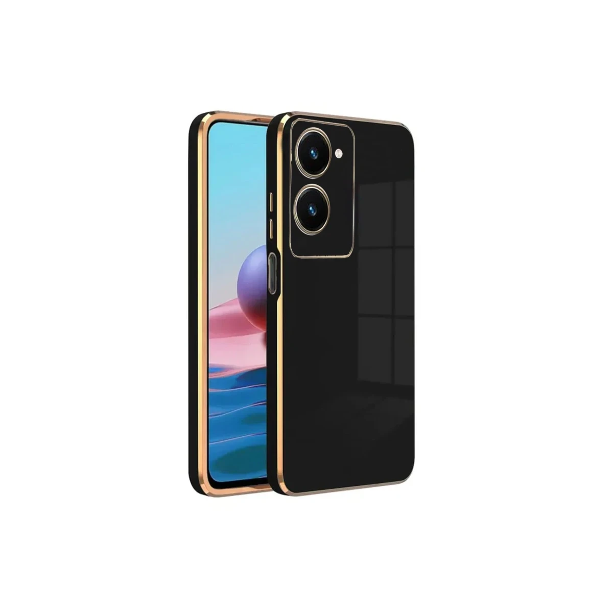 Vivo Y18 Kılıf Volet Silikon - Siyah