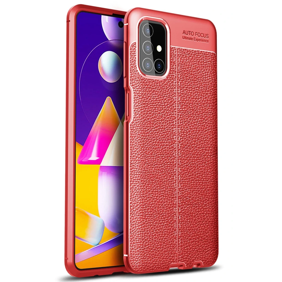 Samsung Galaxy M31S Kılıf Auto Focus Kapak - Kırmızı