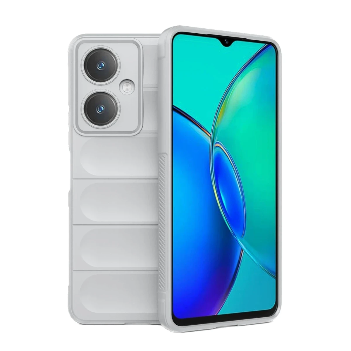 Vivo Y27 Kılıf Optimum Silikon - Krem