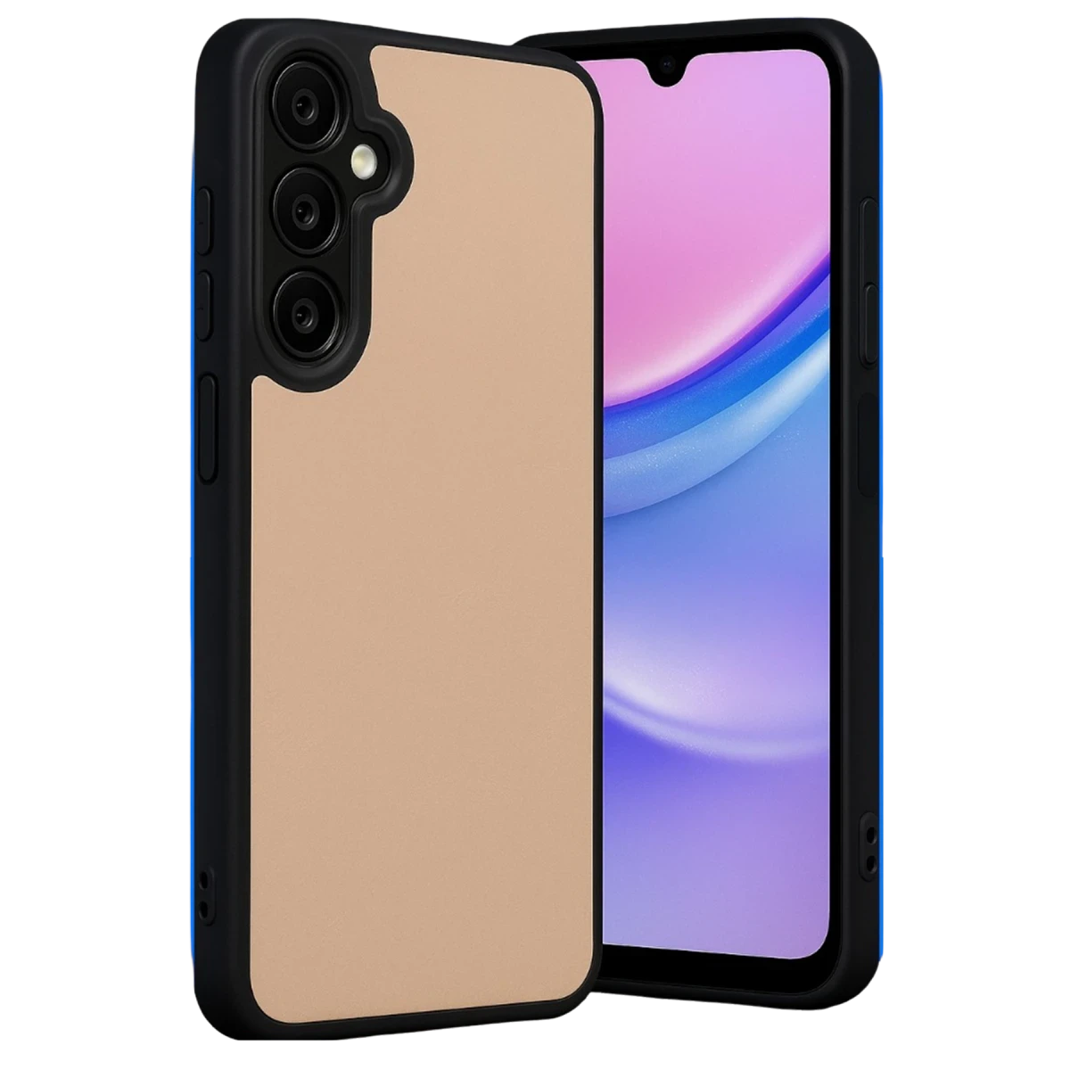 Samsung Galaxy M15 Kılıf Aras Deri Kapak - Pudra
