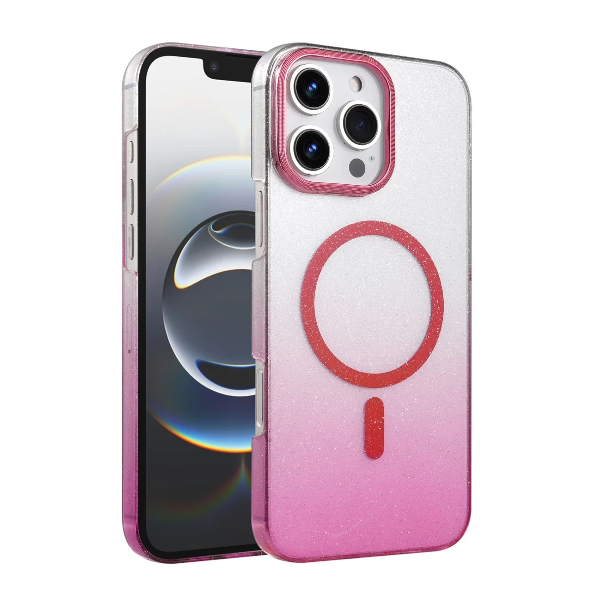 Apple iPhone 16 Pro Glossy Magsafe Kapak - Pembe