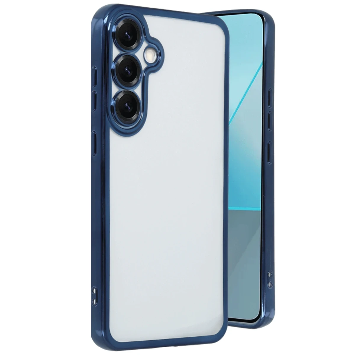 Samsung Galaxy S25 Kılıf Razer Lensli Silikon - Lacivert