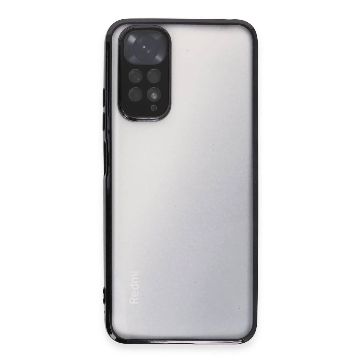 Xiaomi Redmi Note 11 Kılıf Razer Lensli Silikon - Siyah