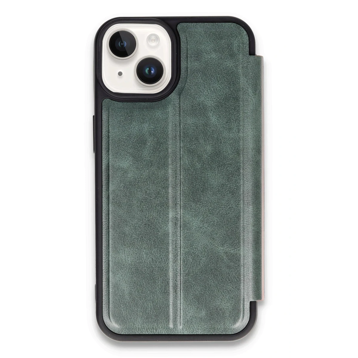 Apple iPhone 14 Kılıf Flip Cover - Koyu Yeşil