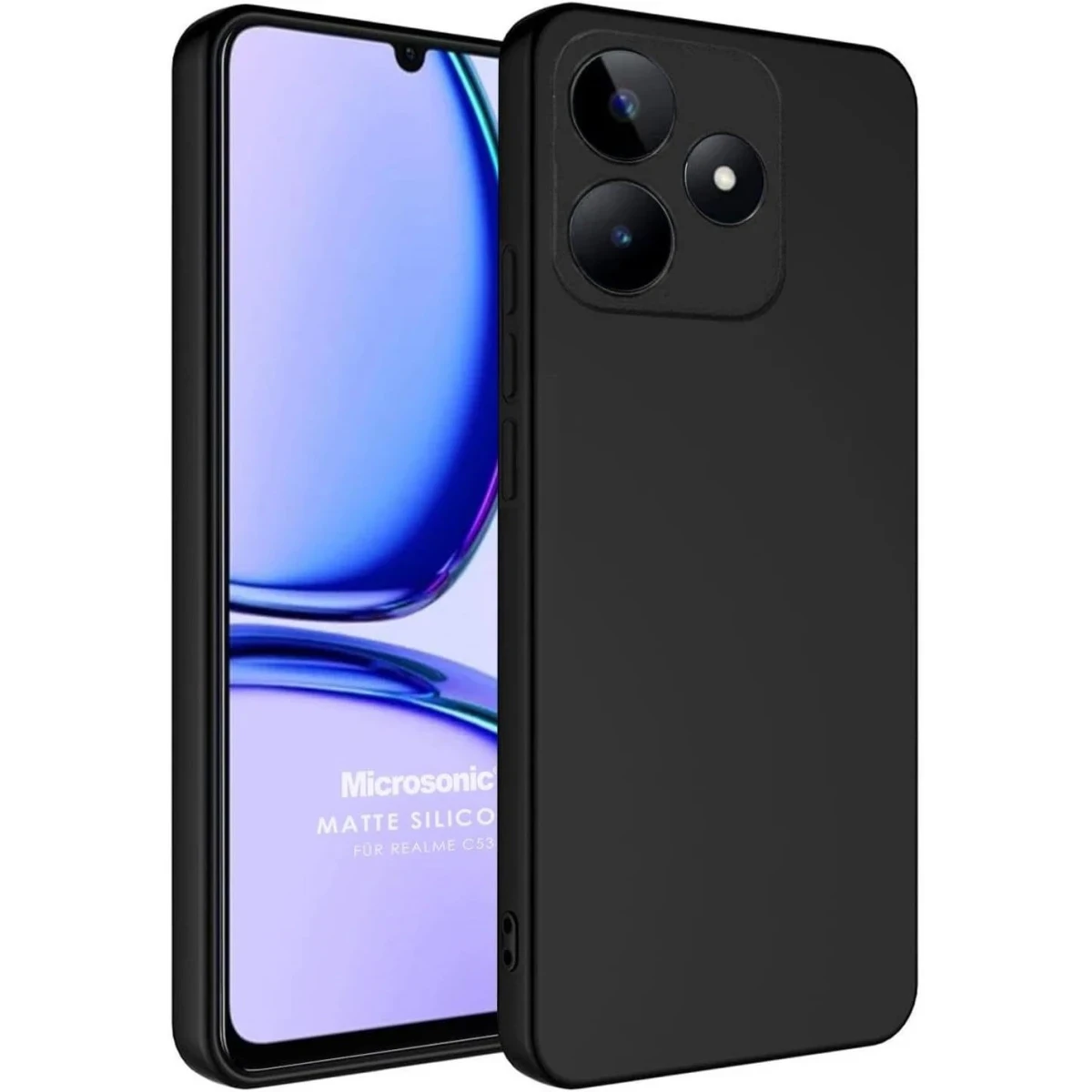 Realme C61 Kılıf First Silikon - Siyah