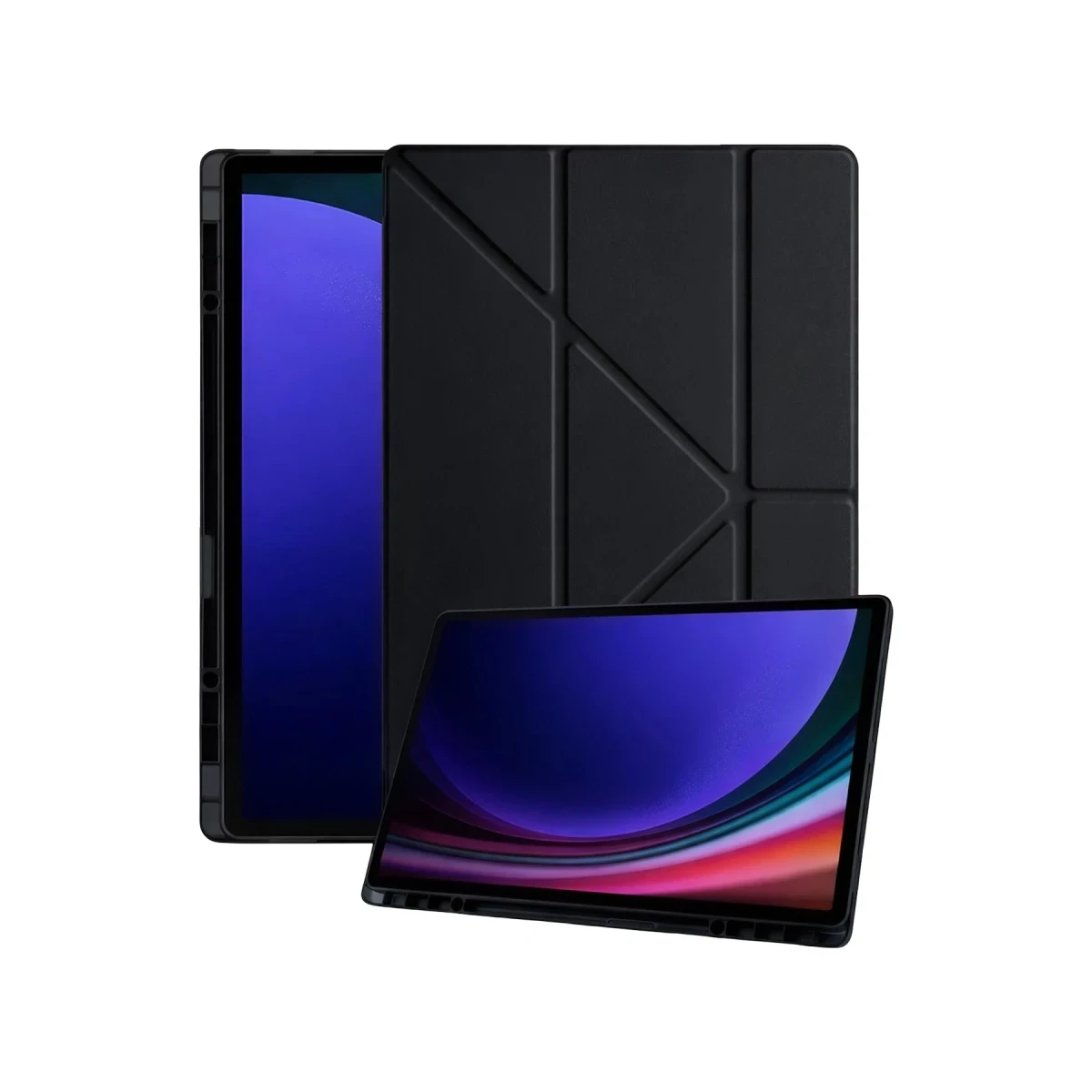 Samsung Galaxy Tab A11 Plus Kalemlikli Mars Tablet Kılıfı - Siyah