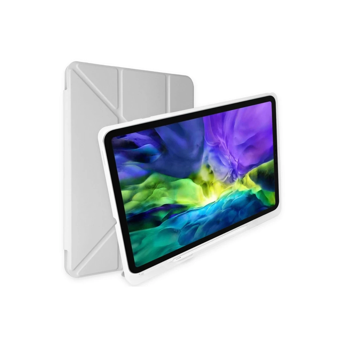 Apple iPad 2025 10.9 10.Nesil (A16) Kılıf Kalemlikli Mars Tablet Kılıfı - Gri