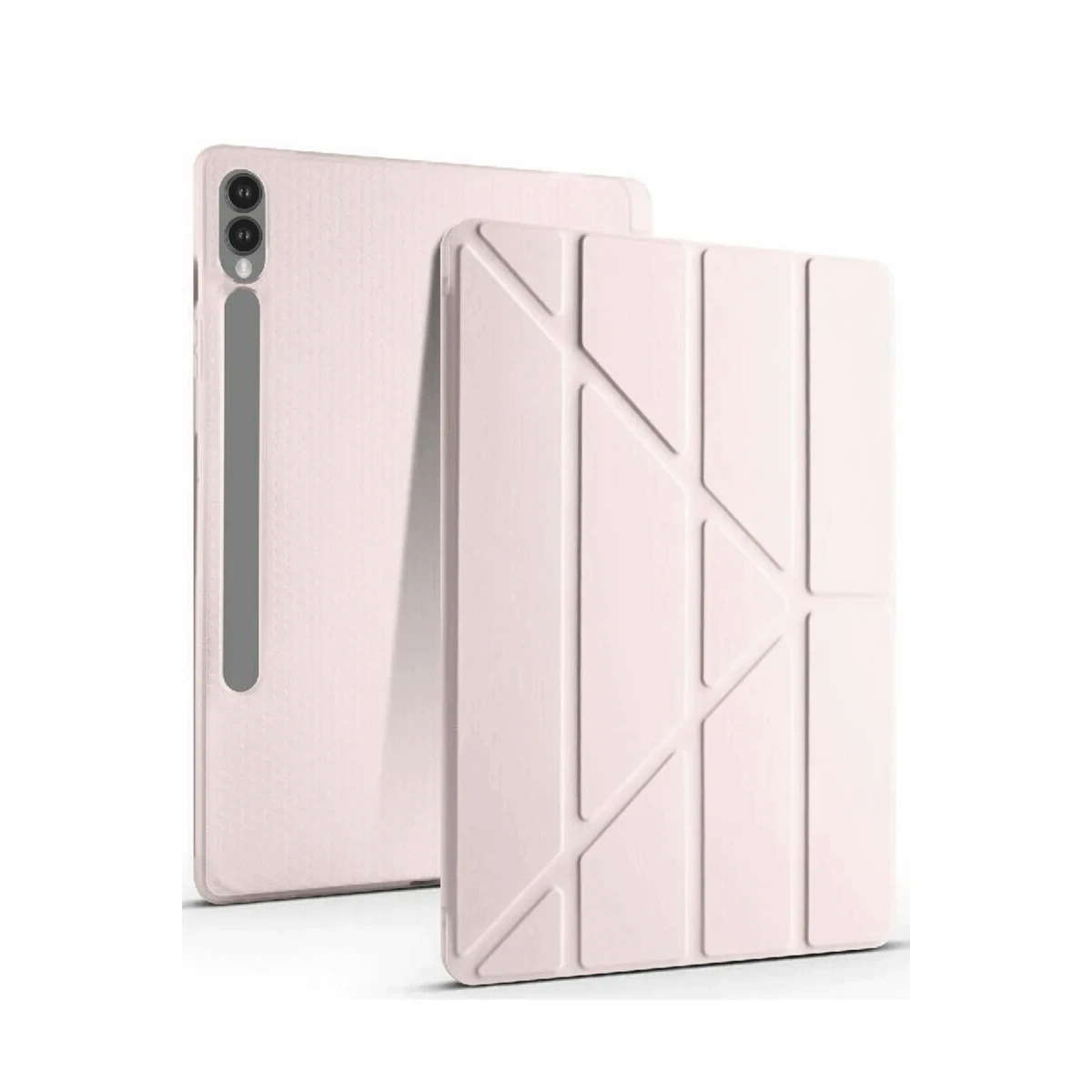 Samsung Galaxy X610 Tab S9 FE Plus 12.4 Kılıf Kalemlikli Mars Tablet Kılıfı - Rose Gold